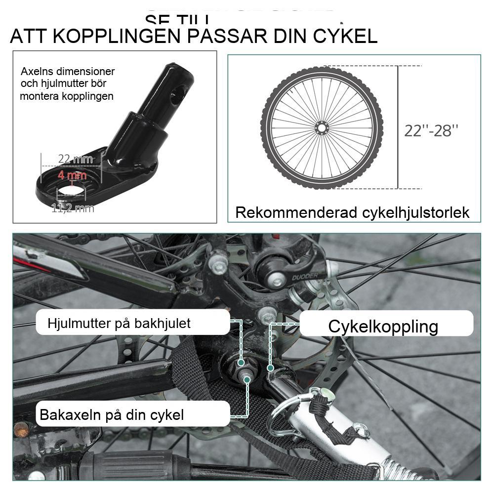 Cykelsläp och joggingvagn för 2 barn – Säkert, justerbart styre, konverteras till barnvagn