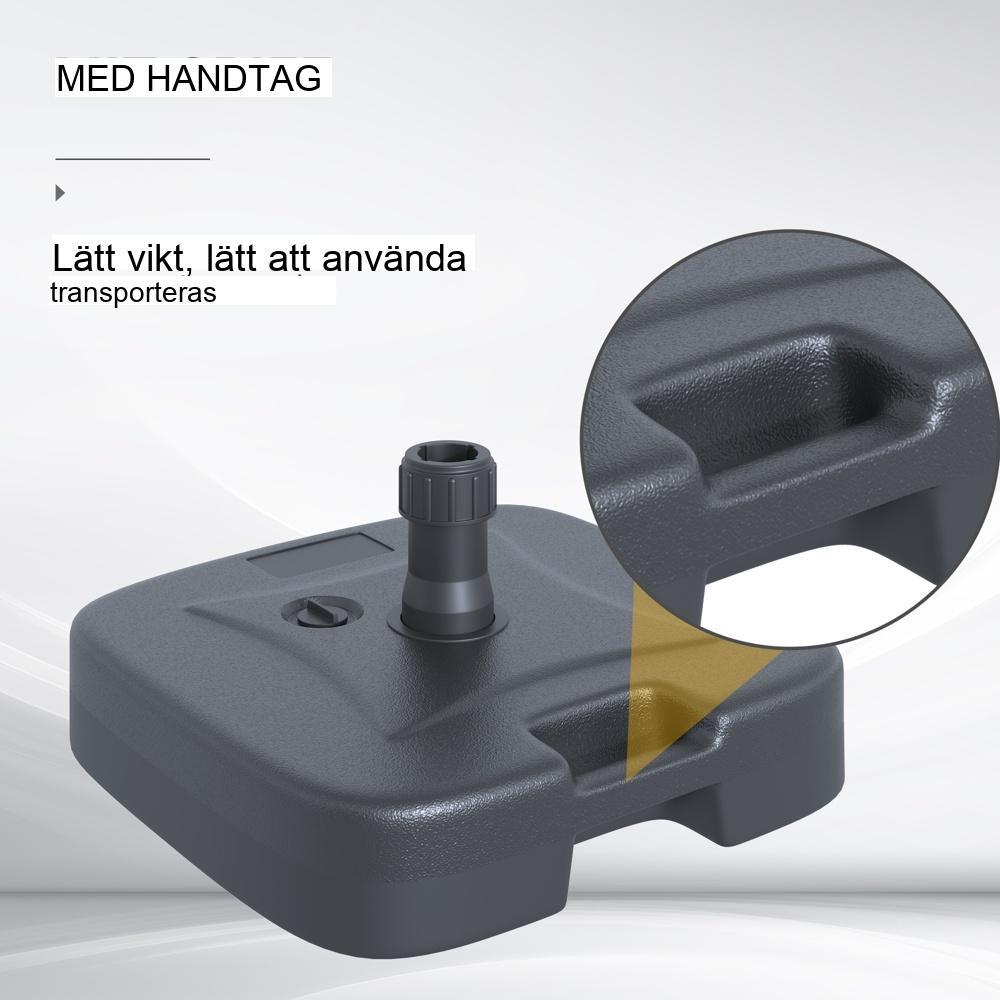 Heavy Duty svart paraplyställ – Håller upp till 30 kg, trädgård och terrass