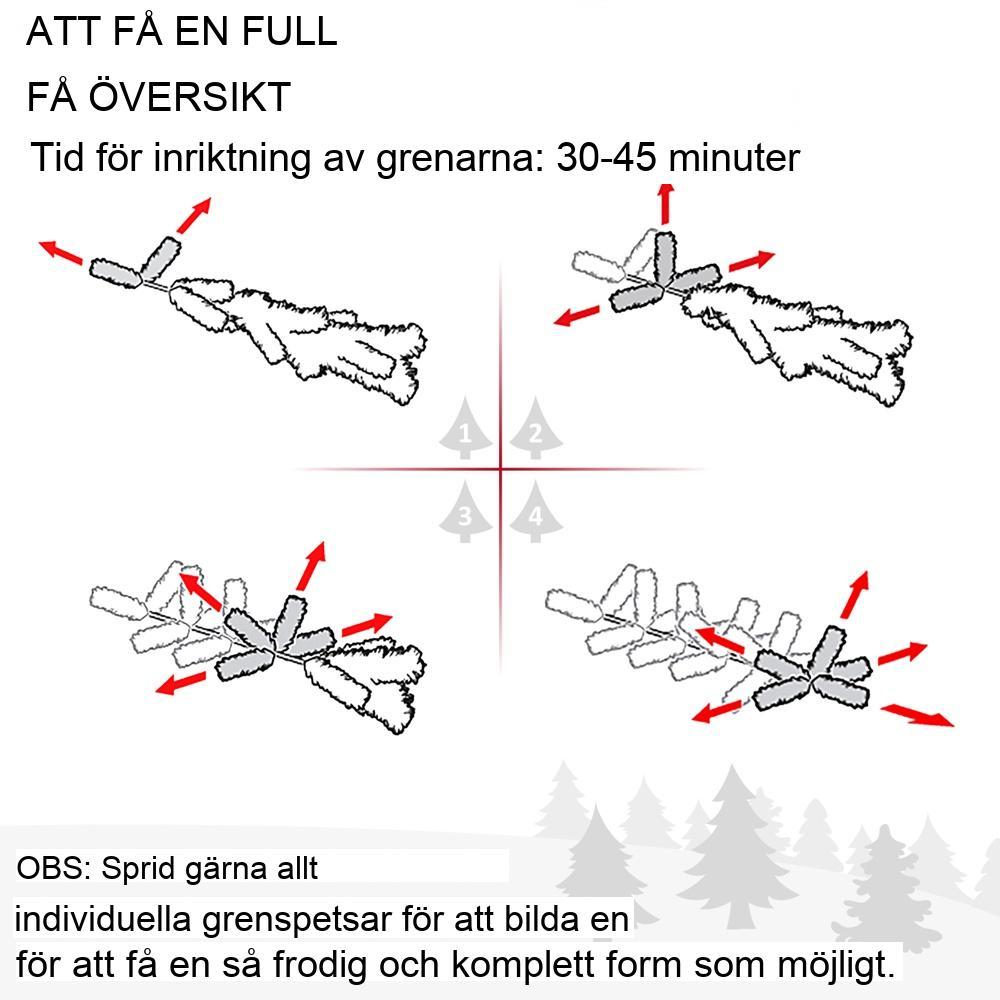 Naturtrogen 6 fot konstgjord julgran av norsk gran med metallstativ