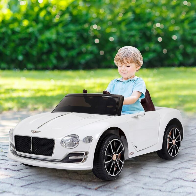 Licensierad Bentley GT Kids Elbil med fjärrkontroll – Vit