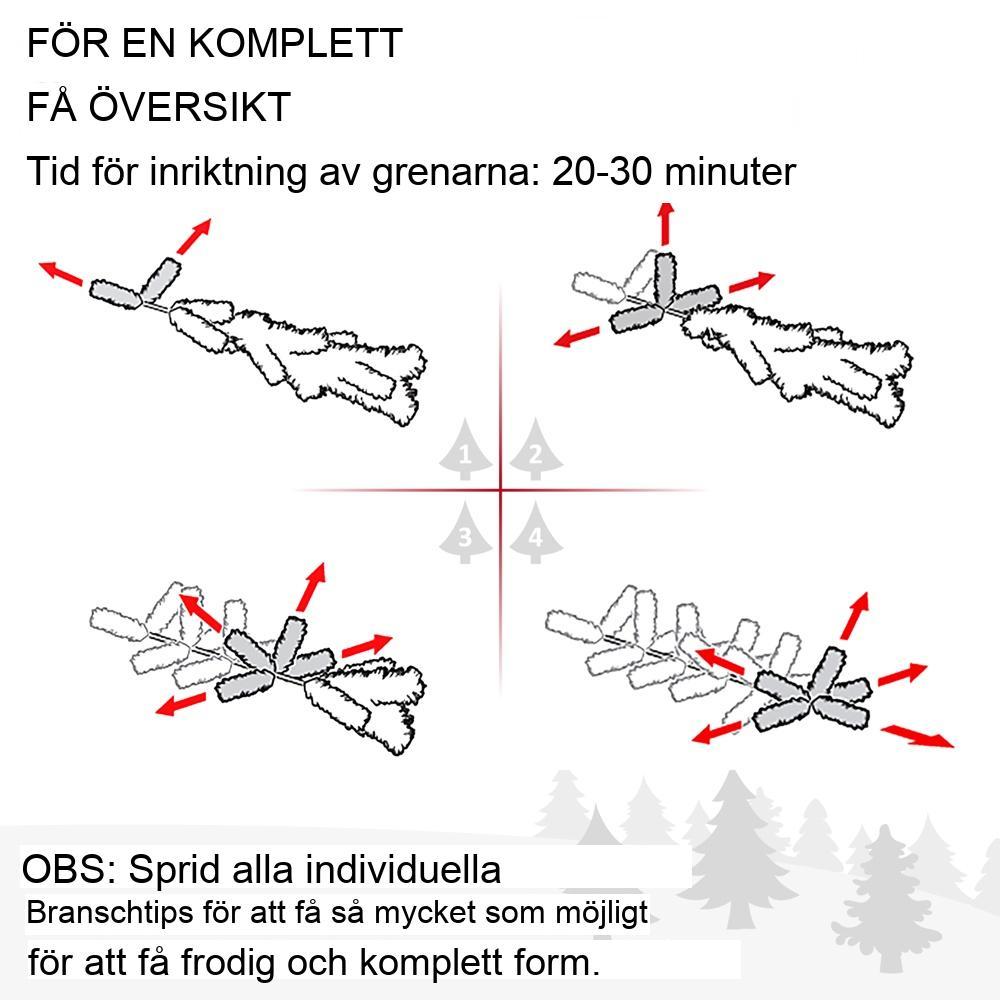 Naturtrogen 565-tip vikbar konstgjord julgran – 150 cm, flamskyddad