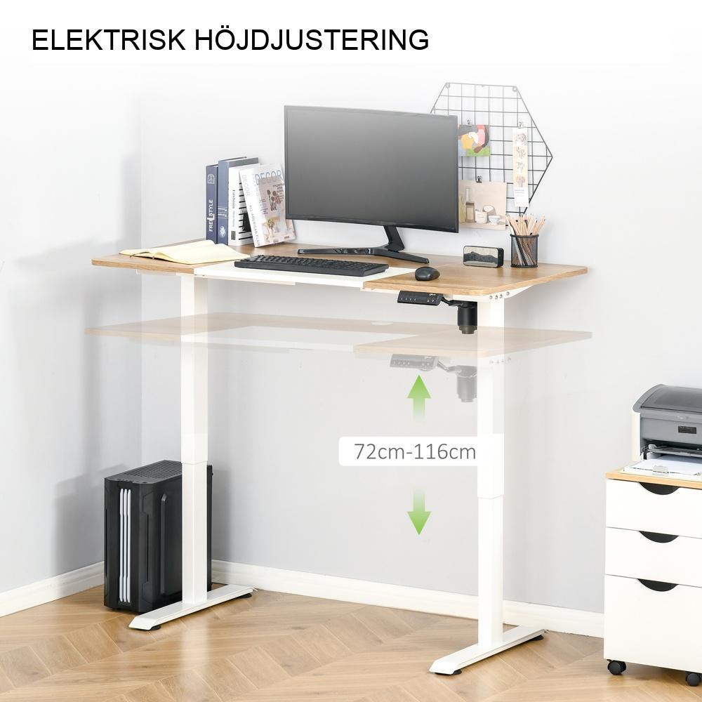 Elektriskt stående skrivbord | Höjdjusterbar med 4 förinställningar | Modern design