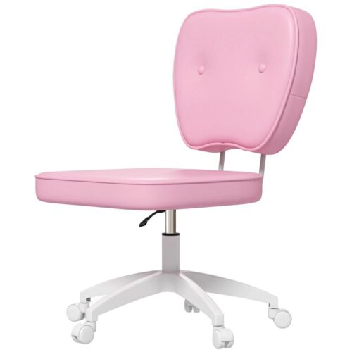 Pink Kids Swivel Chair, höjdjusterbar, upp till 120 kg kapacitet