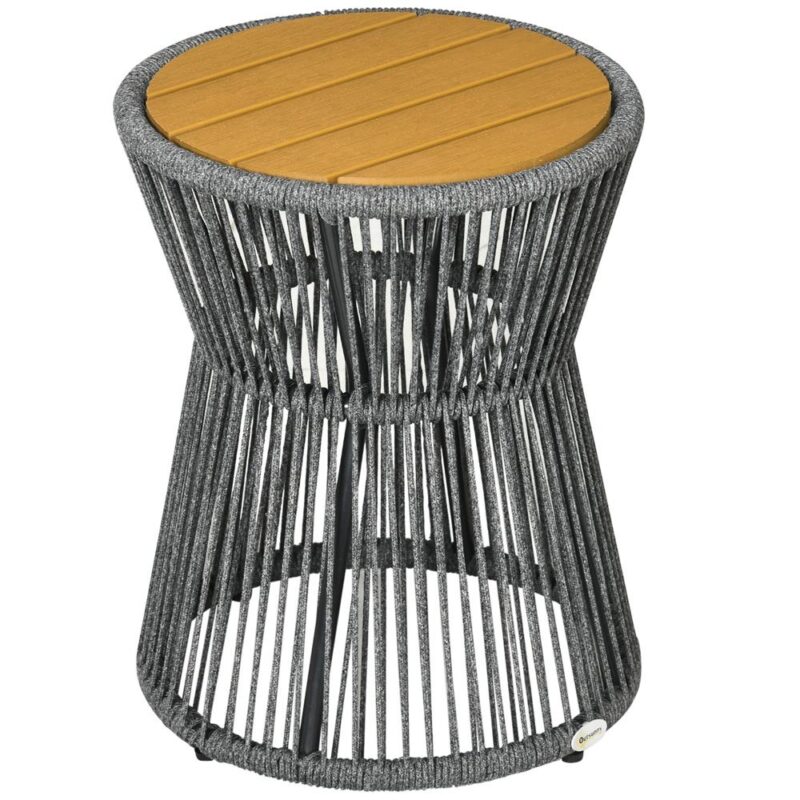 Modernt Boho Rattan Bistrobord med justerbara fötter