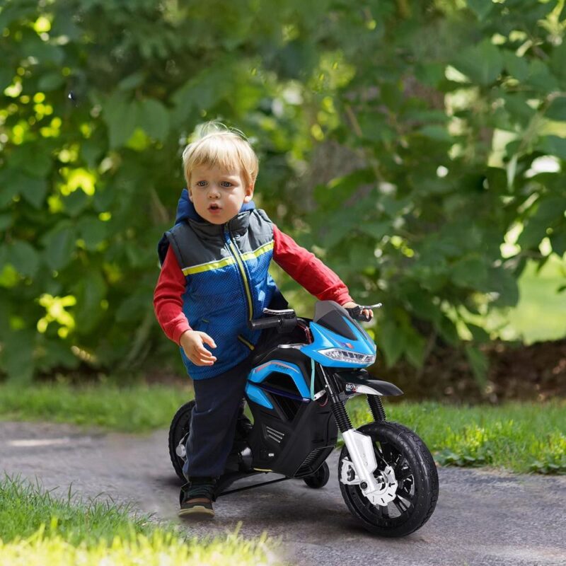 Elmotorcykel för barn med lampor, musik och träningshjul (3-6 år)