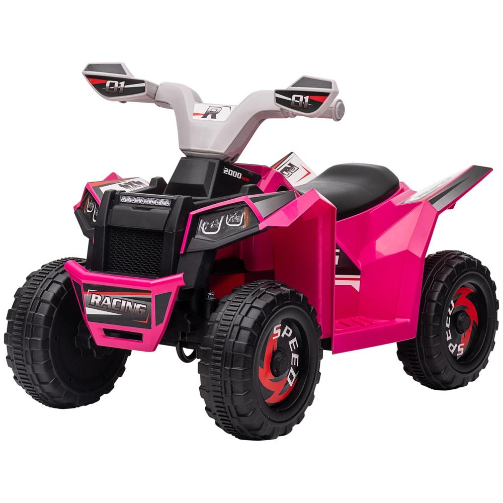 Pink Electric Kids Quad, Fram/Back, Säker 2,5 kmh hastighet för åldrarna 1-3