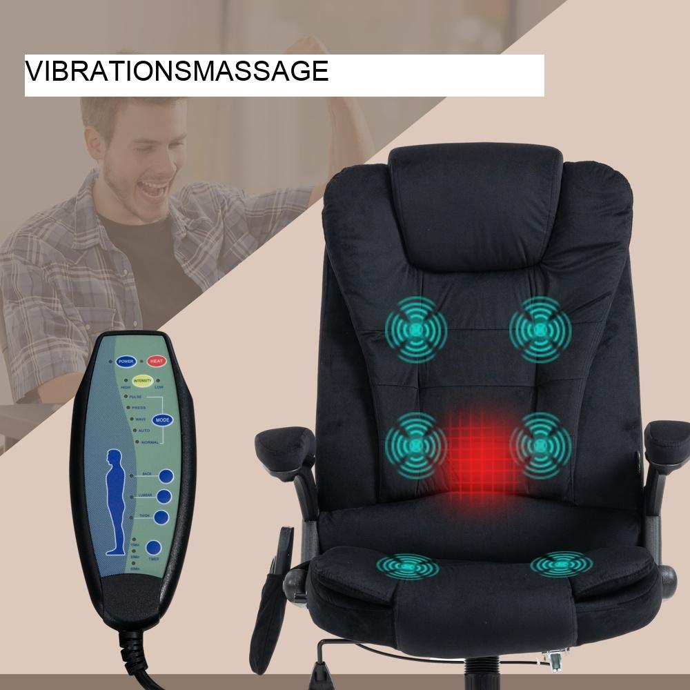 Ergonomisk kontorsstol med massage- och värmefunktion – Upp till 120 kg