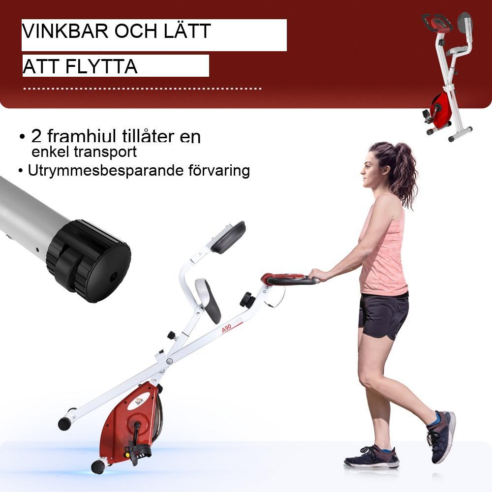 Justerbar motionscykel med magnetiskt motstånd med LCD-skärm