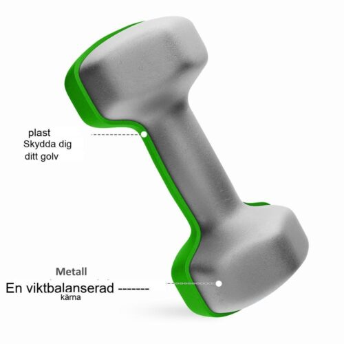 Justerbar hex-hantelset med stativ för styrketräning hemmagym – 6 hantlar, 3-5 kg