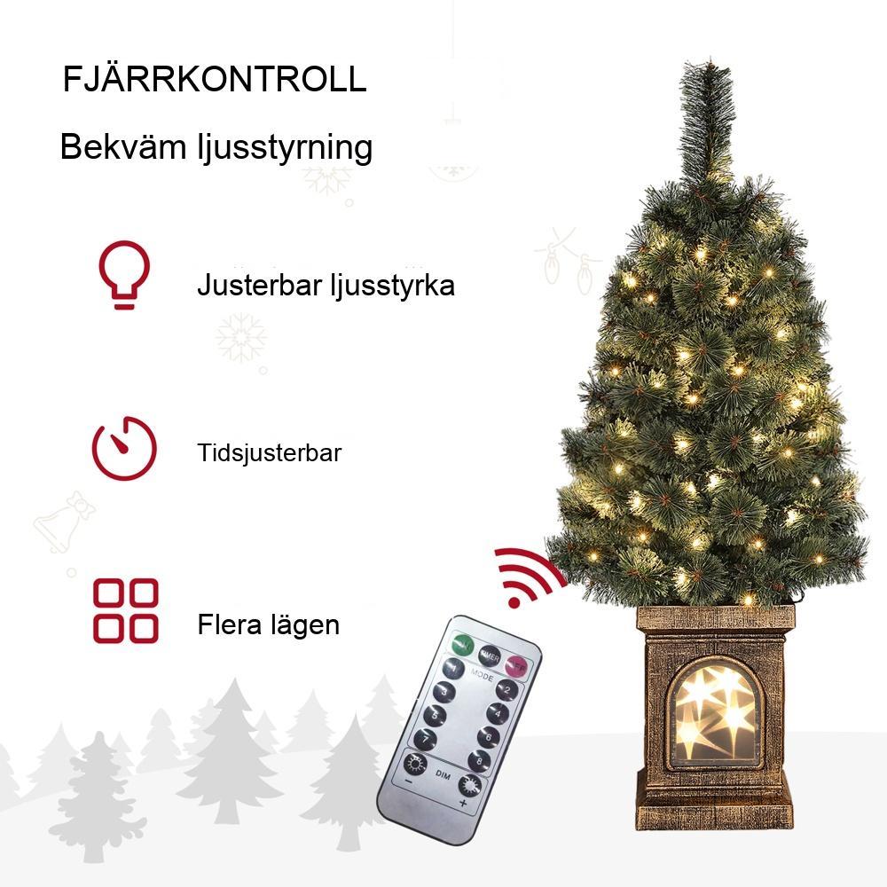 90cm LED förbelyst konstgjord julgran med fjärrkontroll och timer