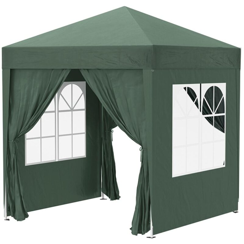 Heavy Duty Steel Gazebo Shelter | Bärbart 2x2m partytält med avtagbara väggar