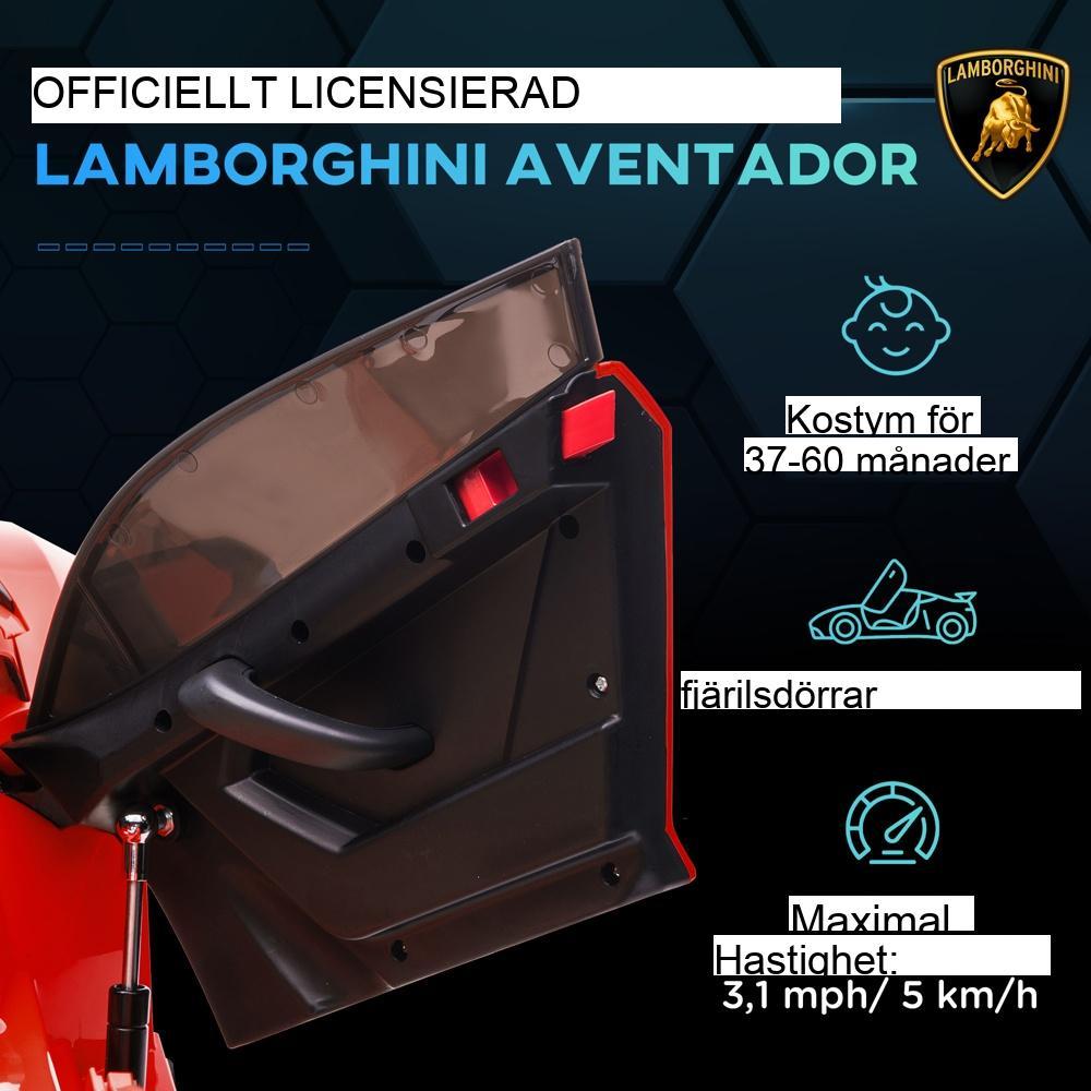 Licensierad Lamborghini barnelbil med fjärrkontroll, musik och lampor 3-5 år