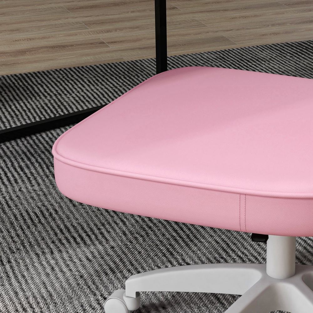 Pink Kids Swivel Chair, höjdjusterbar, upp till 120 kg kapacitet