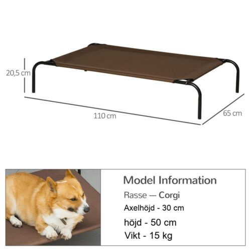 Stabil förhöjd hundsäng, stor inomhusmatta för husdjur för utomhusbruk med ersättningsöverdrag