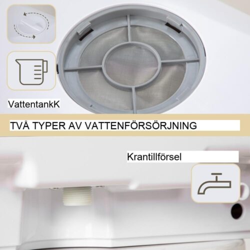 Kompakt minidiskmaskin – 4 platsinställningar, 6 diskprogram, vattentank och krananslutning