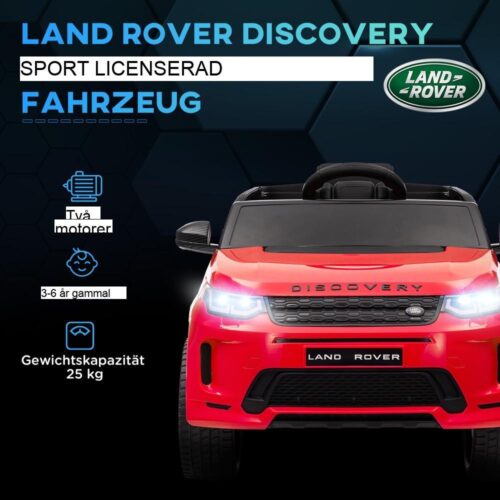 Licensierad Land Rover Discovery Sport elektrisk åkbil med fjärrkontroll och musik