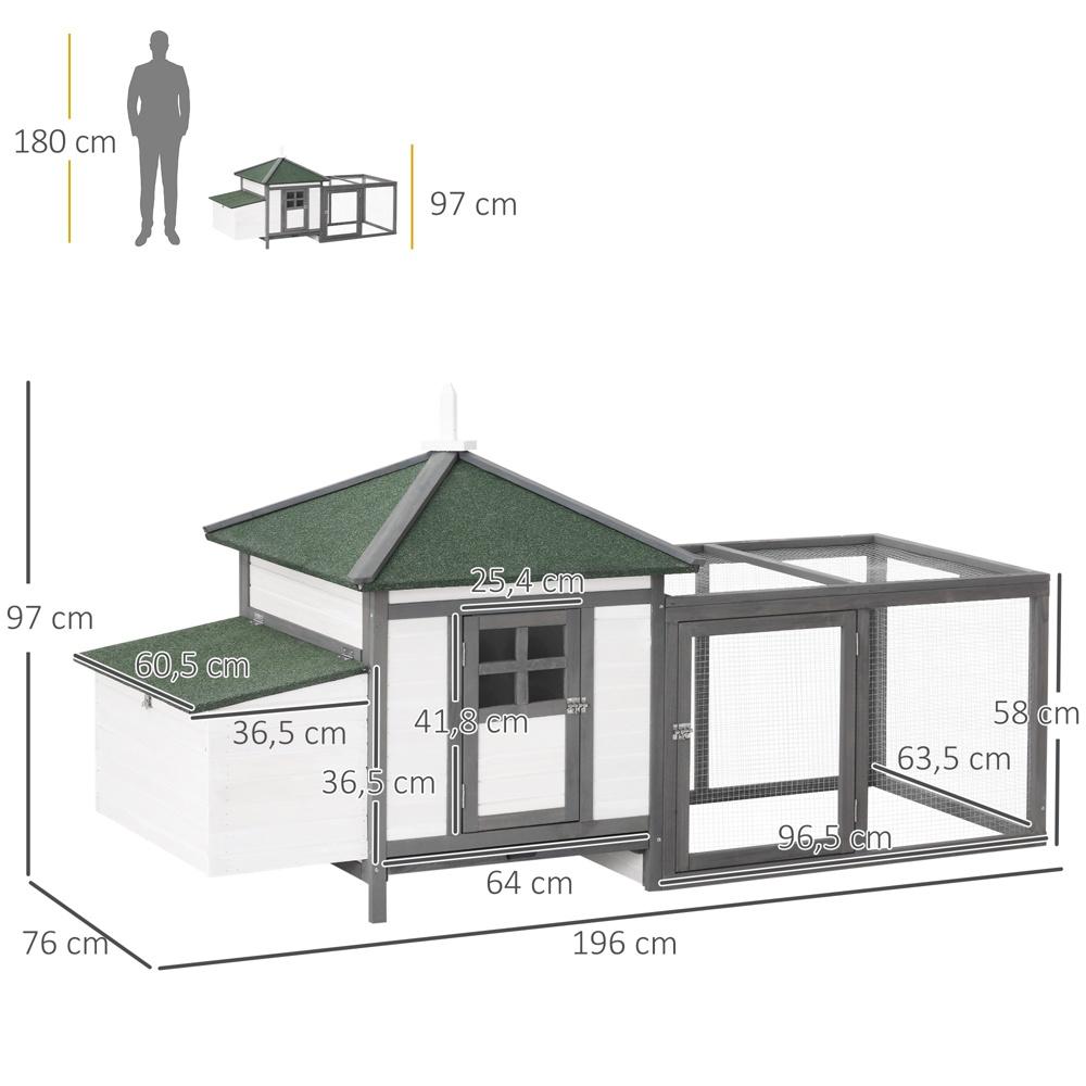 Väderbeständig Bantam Chicken Coop med Run, Abborre och Nesting Box