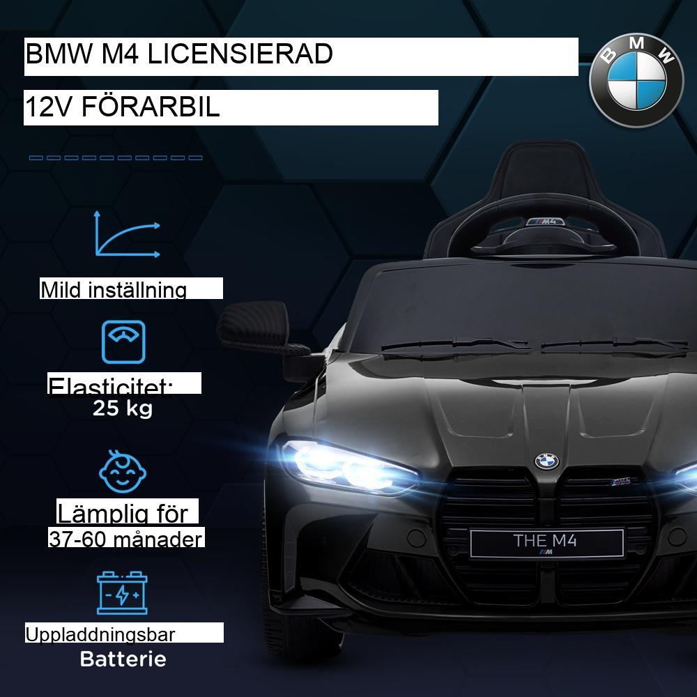 Officiellt licensierad BMW M4 Kids elbil, fjärrkontroll, MP3 och LED-lampor