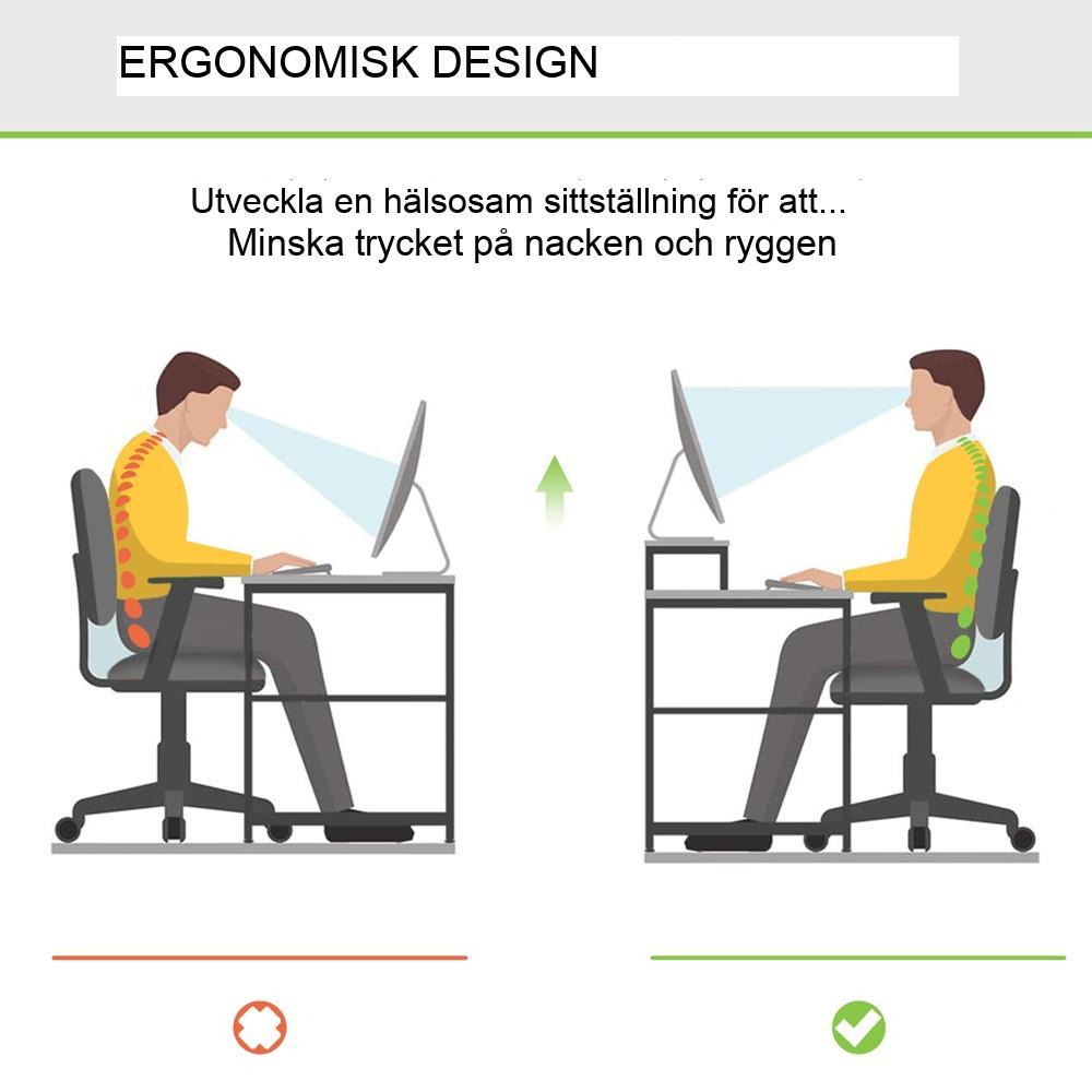 Ergonomiskt akrylmonitorställ för bärbar dator och dator – Transparent – Höjer skärmhöjden för bättre hållning – Utrymmesbesparande design