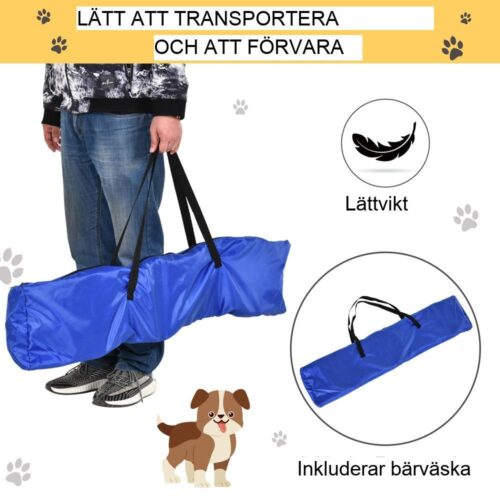 Dog Agility Training Set, 3-i-1 häck, justerbar höjd, bärväska