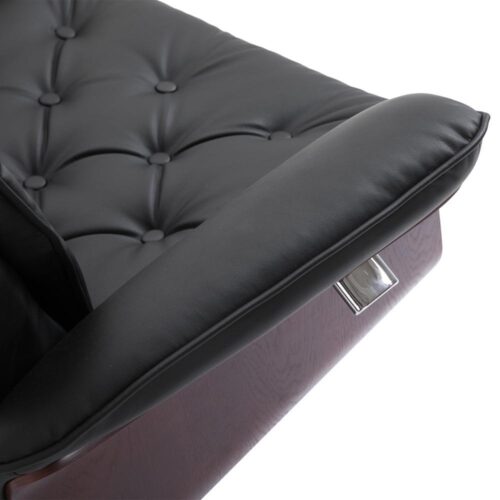 Chesterfield vilstol med fotpall, 360° vridbar, 145° lutning