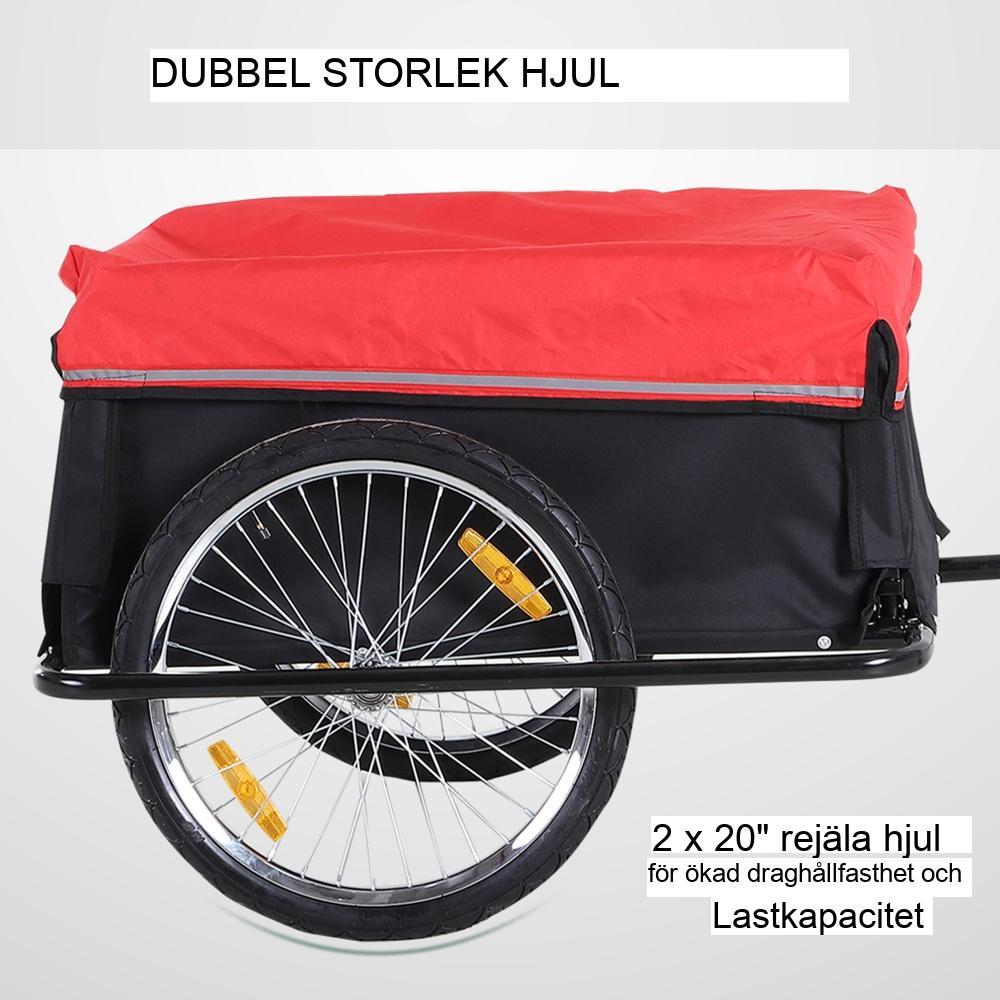 Cargo Trailer Bike Bow for Tours – Drag 40 kg, hopfällbar och synlig