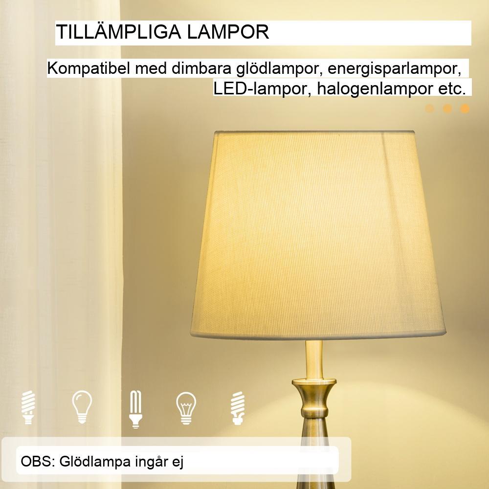 Vintage 3-delad lampsats – Krämfärgade golv- och bordslampor för vardagsrumsbelysning