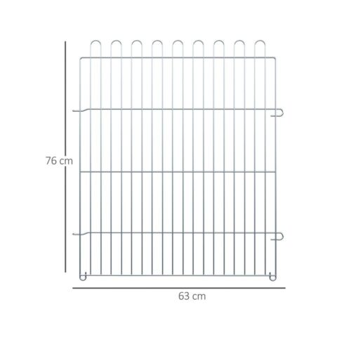 Säker och rymlig 8-panels valplopp, lekhage, inomhus utomhus, silver