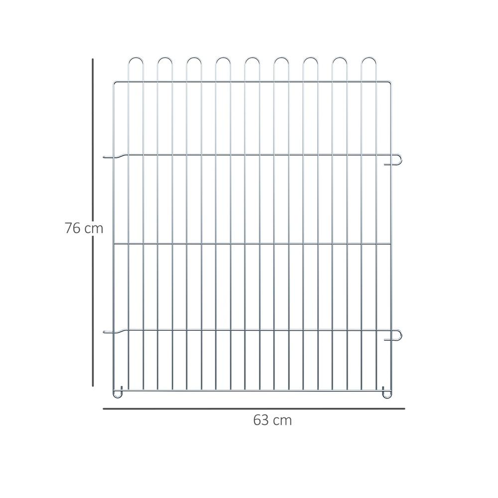 Säker och rymlig 8-panels valplopp, lekhage, inomhus utomhus, silver