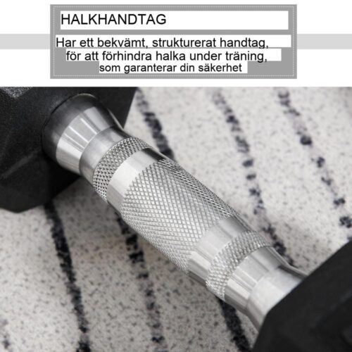 Hexagon Hantlar Set – 2×6 KG gjutjärnsgummibelagd för träning hemmagym