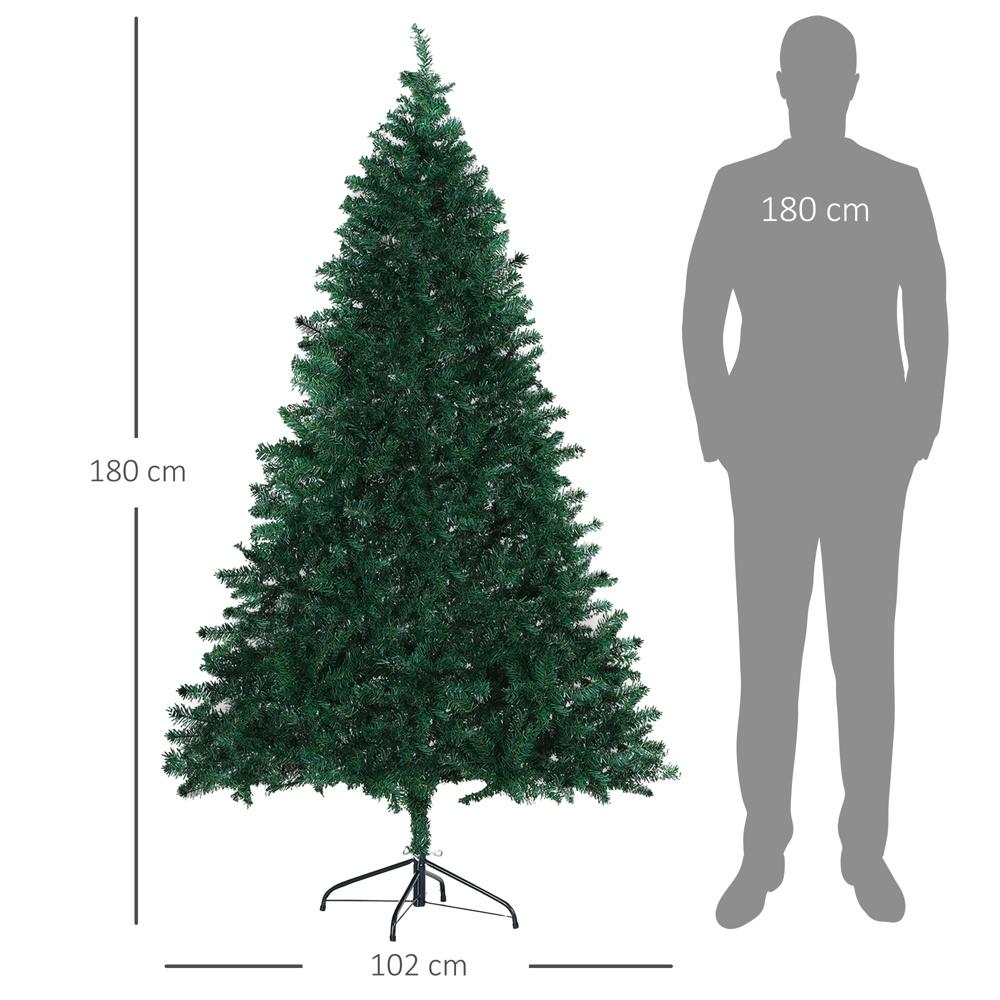 6ft förbelyst julgran av konstgjord gran med 1000 grenar