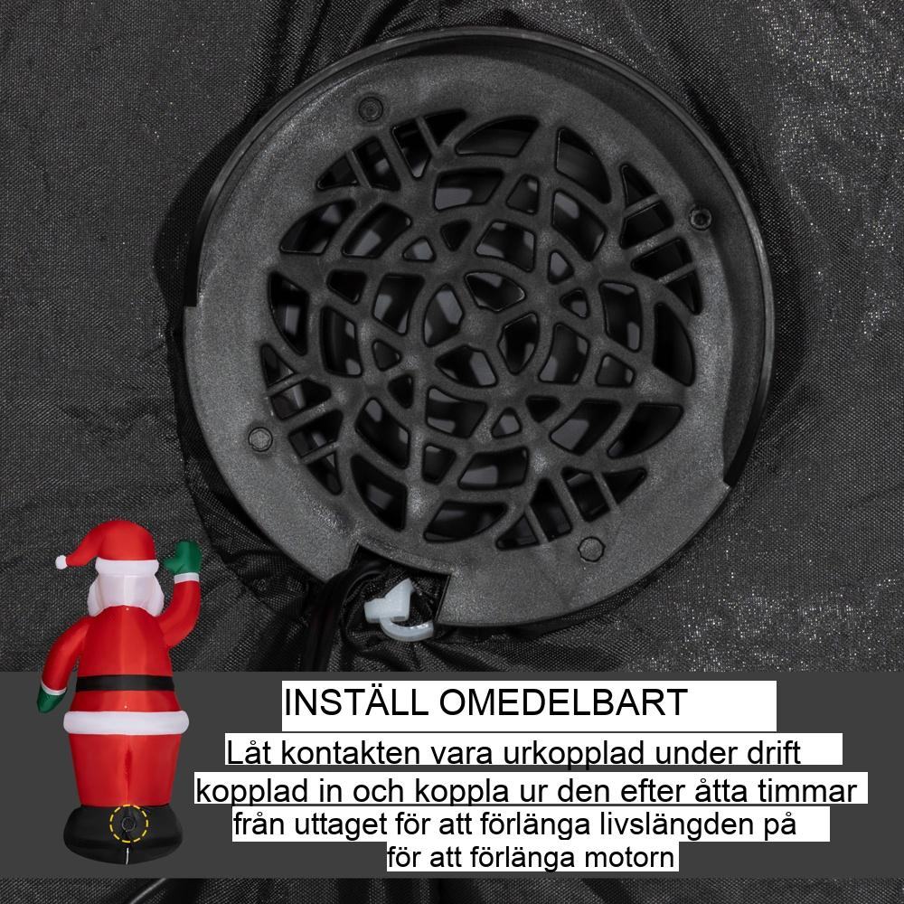 Uppblåsbar LED jultomte dekoration för inomhus/utomhus jul🎄