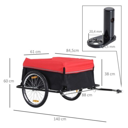 Cargo Trailer Bike Bow for Tours – Drag 40 kg, hopfällbar och synlig