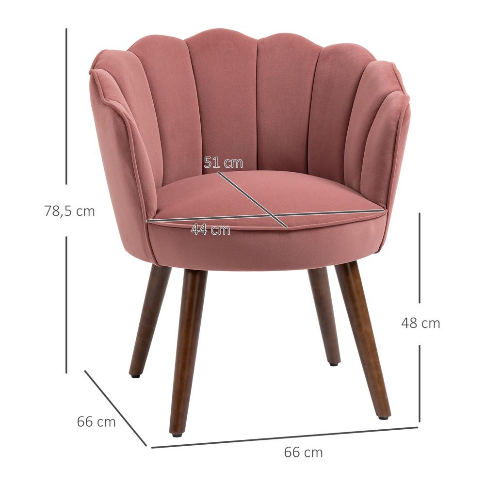 Rosa Lotus Accent Chair – Sammetsklädd, snygg vardagsrumsmöbler