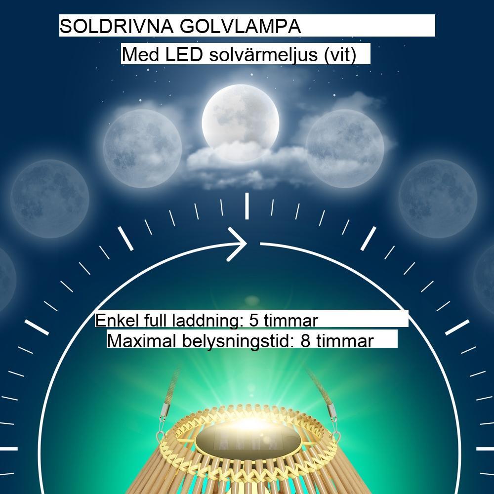 Solar rottingtrumlampa med ljussensor – Utomhus trädgårdsdekor