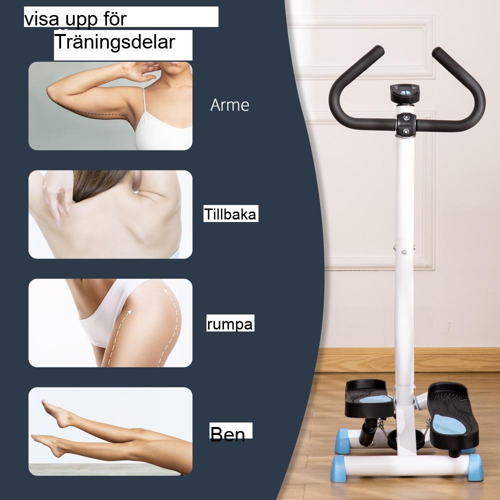 Stepper Fitness Swing Stepper med LCD-skärm blå, hemmatränare upp till 100 kg