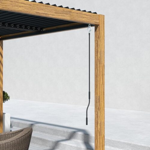 Justerbar aluminiumpergola, UV-skydd, 3x3m altantak för trädgård och balkong