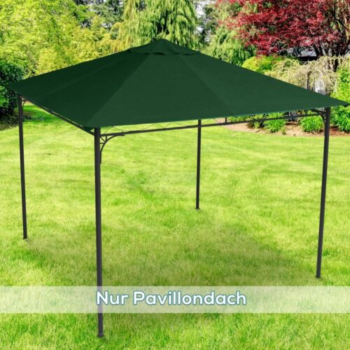 Green Gazebo Ersättningstak – UV- och vattentät polyesterkapell – 2,98 x 2,95 m