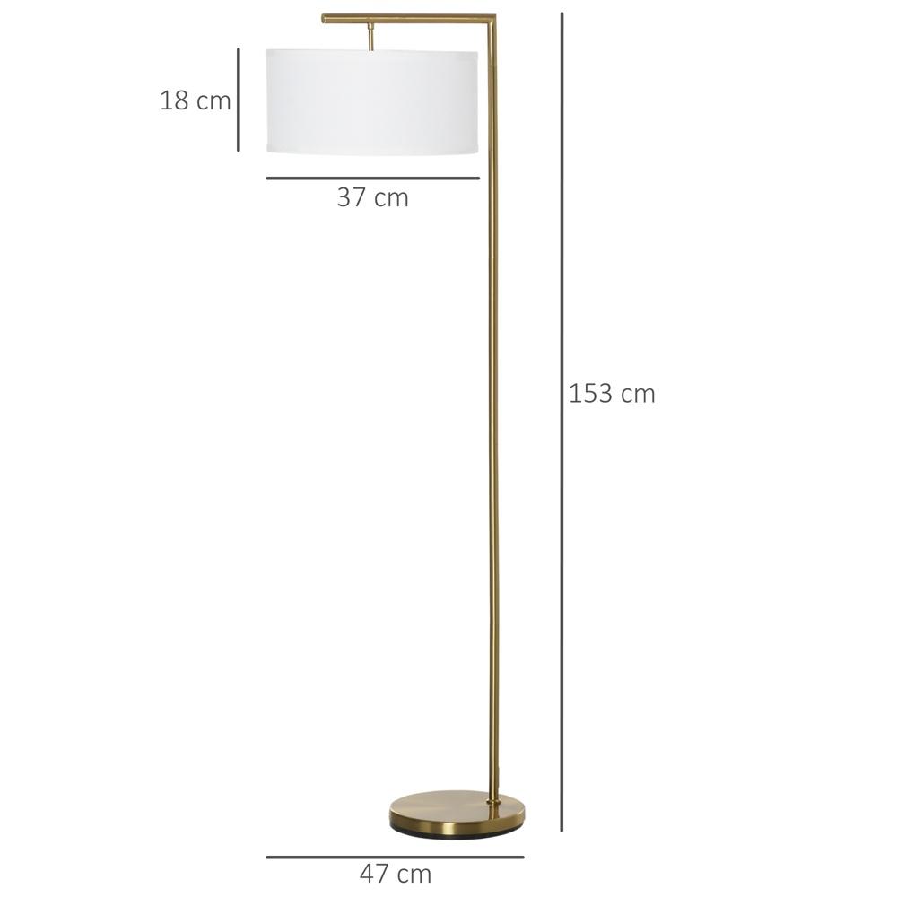 Guld och vit modern golvlampa – E27 Sockel, vardagsrum och sovrumsbelysning