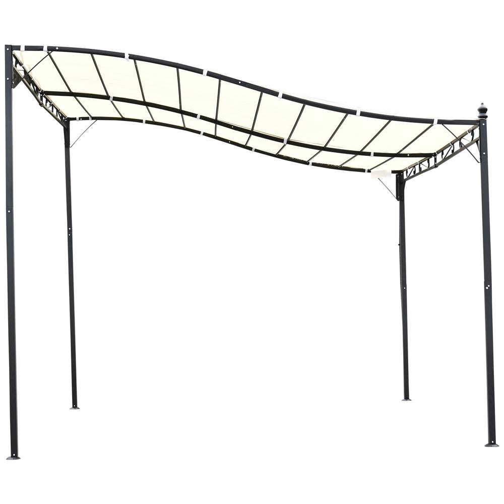 Krämbågt tak i metall Pergola kapell – Trädgårdspaviljong, 297x297cm