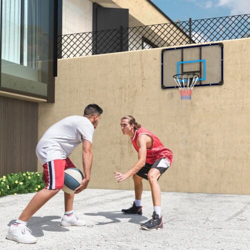 Justerbar väggmonterad basketbåge, stål, inomhus utomhusspelset