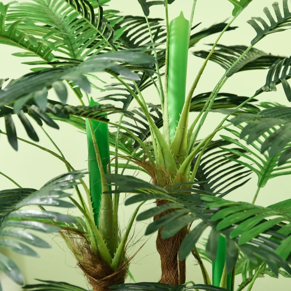 Realistiskt 100 cm konstgjord palm, 27 grenar, dekoration inomhus/utomhus