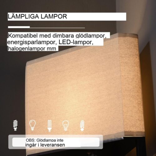 Modern trekantig golvlampa med hyllor, dimbar LED-belysning