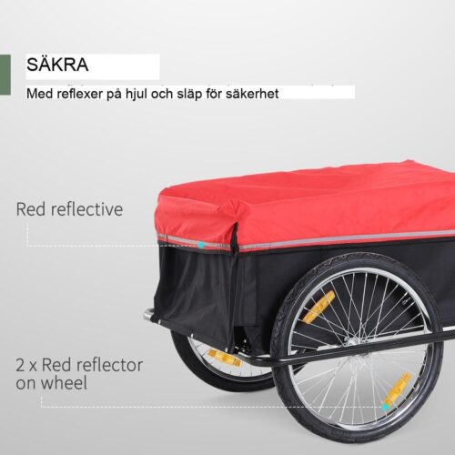 Cargo Trailer Bike Bow for Tours – Drag 40 kg, hopfällbar och synlig