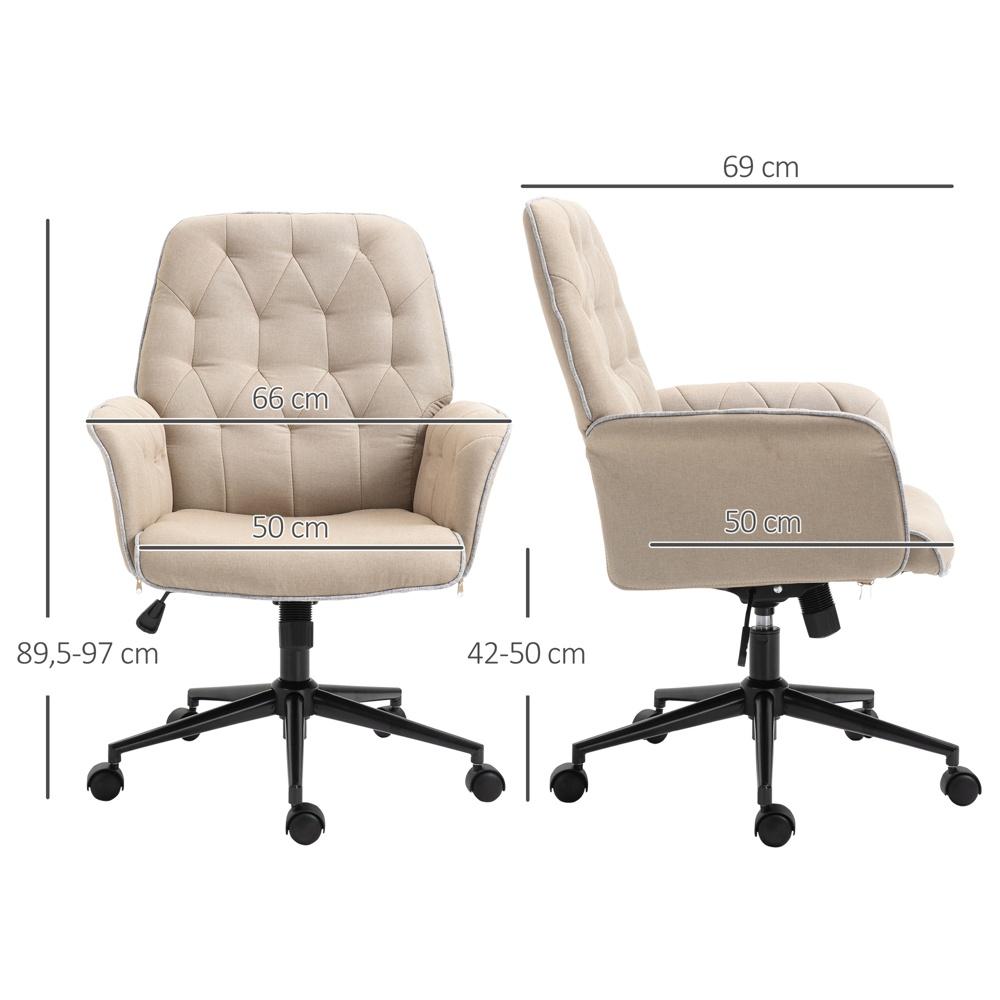 Ergonomisk gungkontorsstol, höjdjusterbar, beige, upp till 120 kg