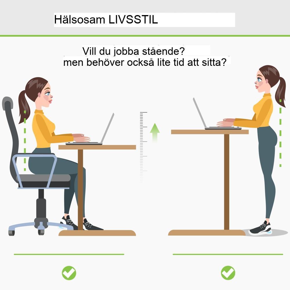 Elektriskt stående skrivbord | Höjdjusterbar med 4 förinställningar | Modern design