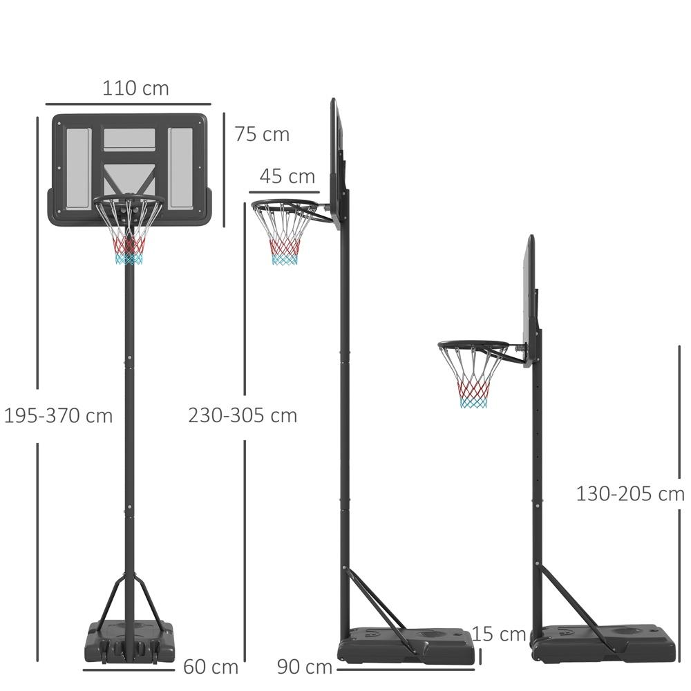 Höjdjusterbar basketställning, utomhus- och poolbåge med hjul