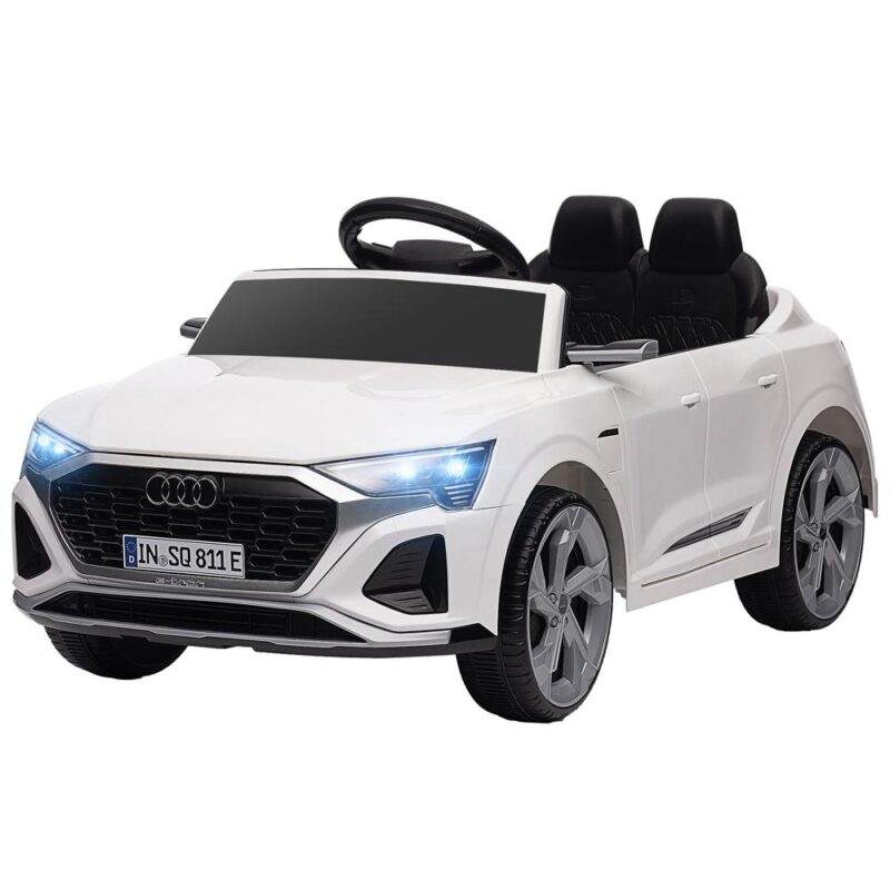 12V Audi Q8 e-tron Sportback Kids Ride On Car, fjärrkontroll, musik och belysning