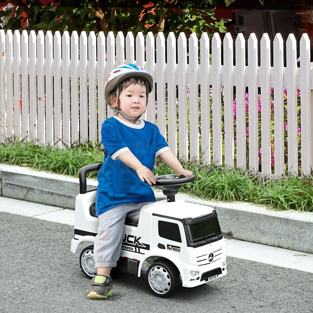 Mercedes ANTOS åkande bilskjutare och rollator, leksaksbil för barn (åldrar 12-36 månader)