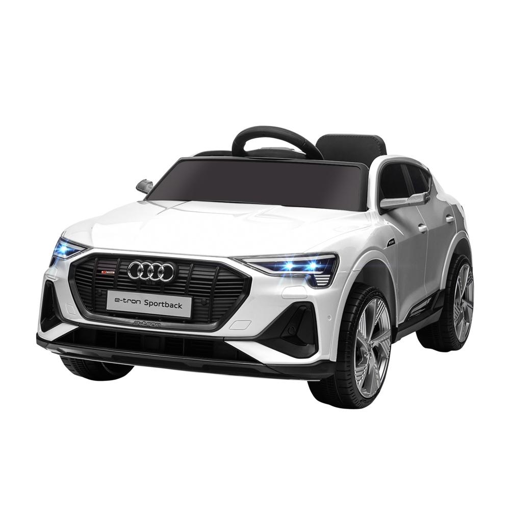 Elektrisk Audi E-tron Barnbil, Fjärrkontroll, Musik, 3-5 km/h Vit